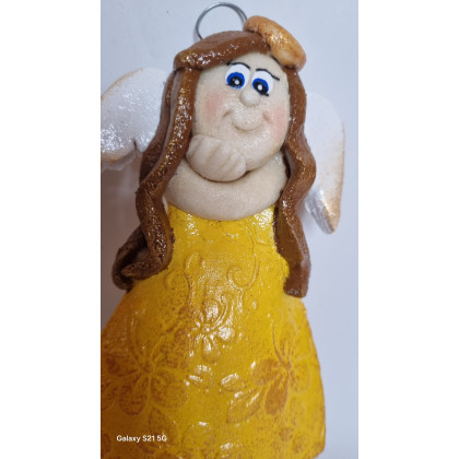 Aleksandra Pluta - anioły i aniołki - Diana - anioł prezent, z masy solnej, rękodzieło foto #3