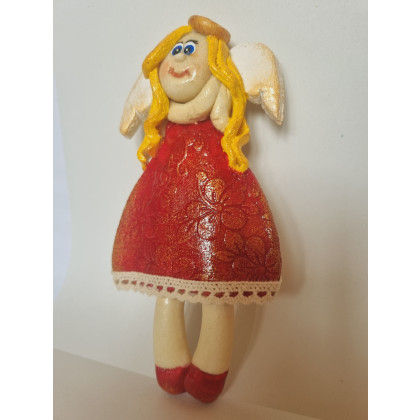 Aleksandra Pluta - anioły i aniołki - Laura - anioł prezent, z masy solnej, rękodzieło foto #3