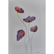 Fioletowe kwiatki-  akwarela A4