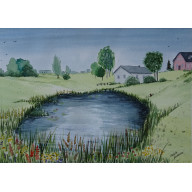 AKWARELA AKWARELKA OBRAZ PT: LATO W FILIPOWIE