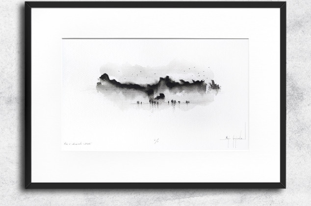 Maja Gajewska ; Unikat - tusz i akwarela w oprawie (nr3)