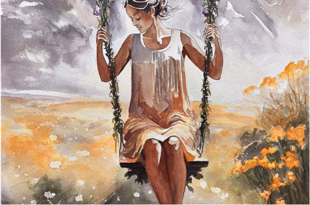 Joanna Tomczyk ; Liryczny balans, Akwarela A3