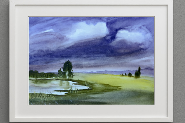 Yunona Kucherevska ; Akwarela A4 - Przed burzą