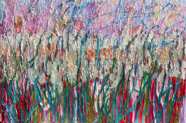 Magdalena Walulik ; Abstrakcja 70 - Wrzosy, olej 80 x 100 cm