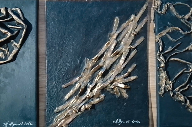 Marzena Dymek ; TRYPTYK RELIEF ŚCIENNY - MALARSTWO RZEŹBIARSKIE - 3 w cenie 2szt.