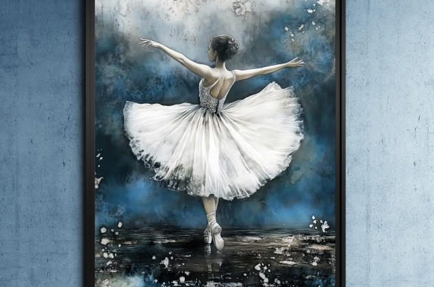 Justyna Jaszke ; Baletnica - grafika na plakacie na A3