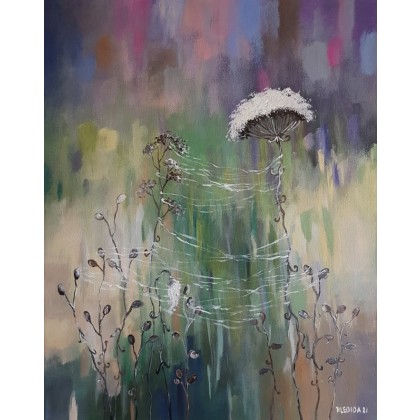 Jesienne trawy - obraz akrylowy, Paulina Lebida, obrazy akryl