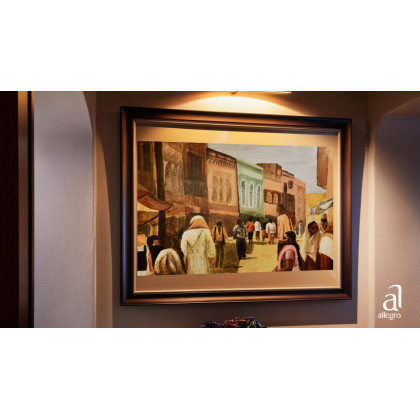 Bohomazy Obrazy - obrazy akryl - Indyjska ulica, może Bangalore? foto #2