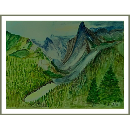 Tatry -  Dolina Białej Wody ,  /320x240 mm/, Bogumiła Szufnara, obrazy akwarela