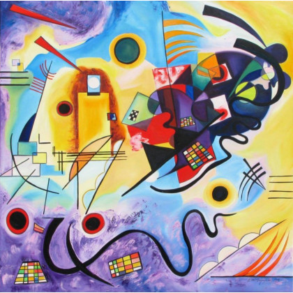 Abstrakcja kolorowa ala Kandinsky, Emilia Czupryńska, obrazy olejne