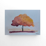Drzewo -  akwarela A5