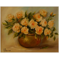 Róże herbaciane obraz olejny 34-41cm