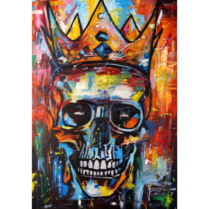 Skull King 70x100, Rafal Stach, obrazy akryl