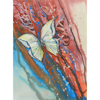 Butterfly, Jolanta Frankiewicz, obrazy akwarela