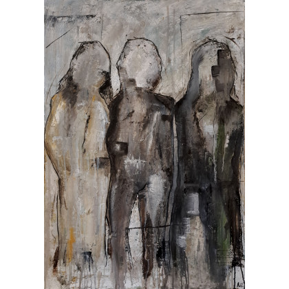 Andżelika Kucharska - obrazy olejne - Mannequins abstrakcja olejna 80x100 cm foto #1