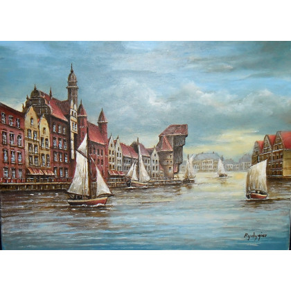 Dawny Gdańsk, Danuta Rydygier, obrazy olejne