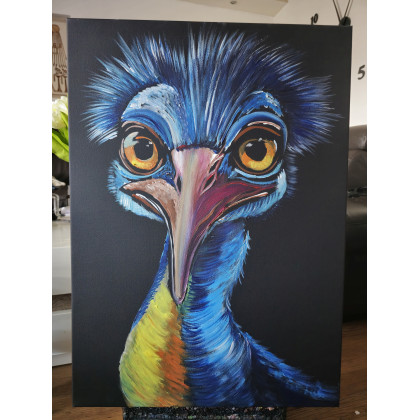 Emu 50x70cm, Wojciech Matuszny, obrazy akryl