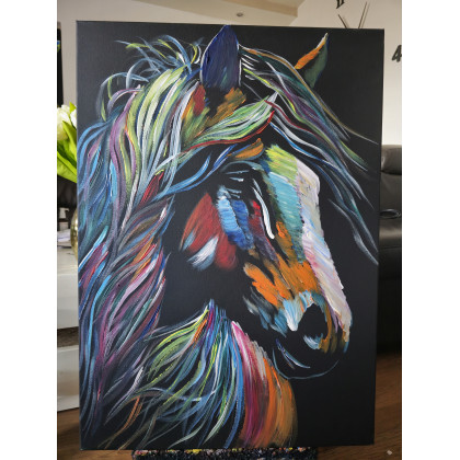 Mustang  50x70cm, Wojciech Matuszny, obrazy akryl