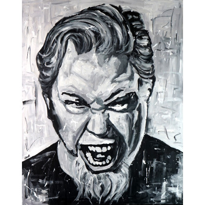 James Hetfield 80x100, Rafal Stach, obrazy olejne