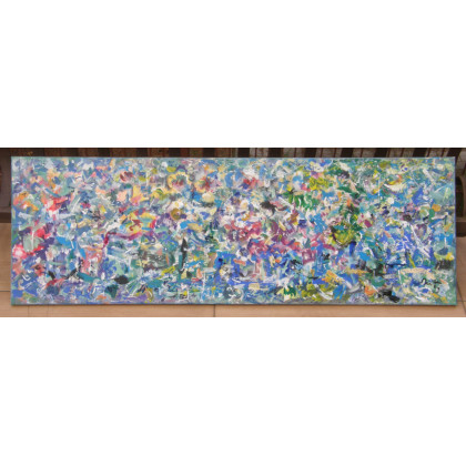 Eryk Maler - obrazy olejne - W słoikach, weranda, 40x120, 2025 foto #1