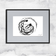 Autorska grafika z ramą - nr 52 - matka