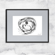 Autorska grafika z ramą - nr 36 - matka