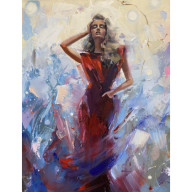 KOBIETA W CZERWONEJ SUKIENCE