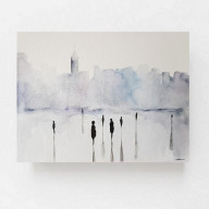 MIASTO- AKWARELA FORMATU 24/32 CM