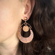 Kolczyki miedziane handmade