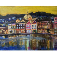 Grecja Lesbos, na płótnie, 40x50x2 cm.