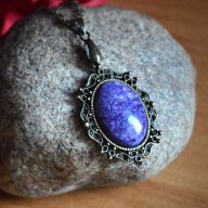 Czaroit z Syberii Medalion Vintage