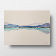 Pejzaż - akwarela formatu 24/32 cm