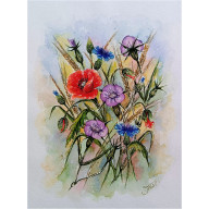 Echo wiejskiego klimatu, Akwarela 24x32 cm