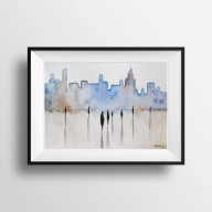 MIASTO - AKWARELA FORMATU A5