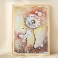 Dmuchawce - akwarela formatu A4