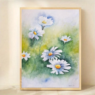 Rumianek - akwarela formatu 32/24 cm