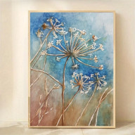 Dmuchawce - akwarela