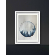 Akwarela A4 Świerkowe koło