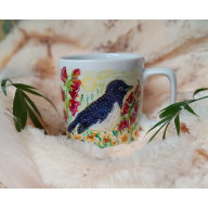 Barwny ptak kubek ręcznie malowany 300ml.