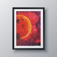 AKWARELA AKWARELKA OBRAZ PT: TAM, GDZIE PŁONIE CISZA.