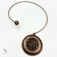 Unikatowy, Miedziany Naszyjnik Pąki Ciszy