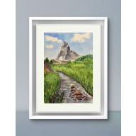 Akwarela Matterhorn 18x26
