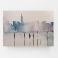 MIASTO 2- AKWARELA FORMATU A5