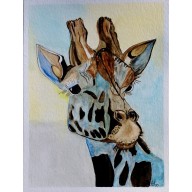 Żyrafa I , akwarela .