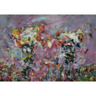 Kwiaty we fioletach, 70x100