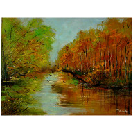 Nad wodą obraz olejny 30cm-40cm