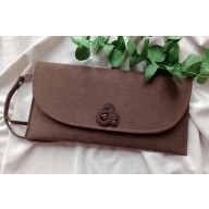 CZEKOLADOWA KOPERTÓWKA, TOREBKA BRĄZOWA, KAWOWA KOPERTÓWKA, KOPERTÓWKA DO RĘKI