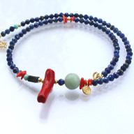Jedność Współistnienia – Naszyjnik z koralem, lapis lazuli, amazonitem