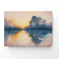 Wieczór nad jeziorem -rysunek pastele