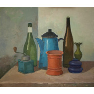 KOMPOZYCJA Z NIEBIESKIM DZBANKIEM